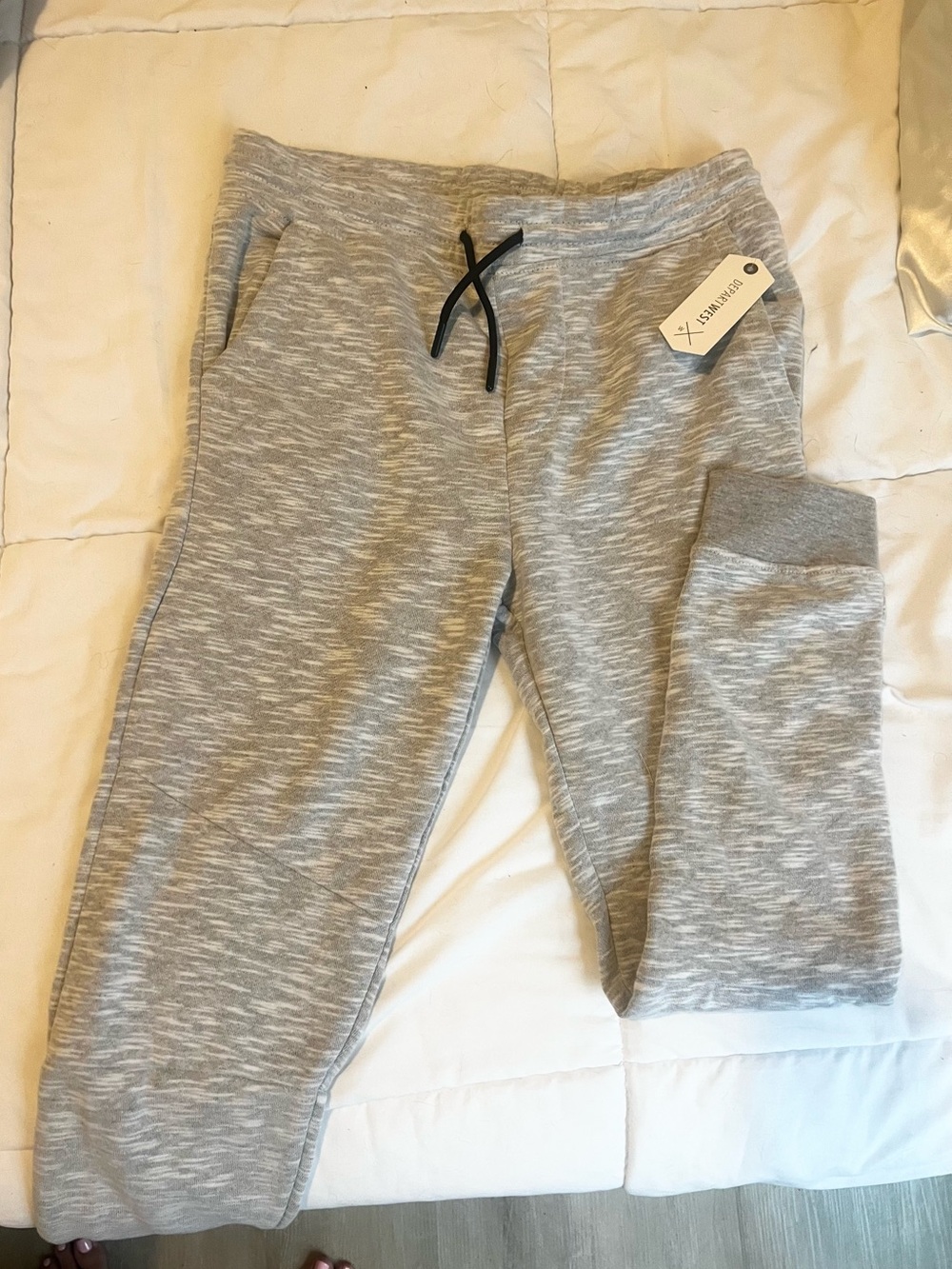 Kids NWT Gray Jogger Pants with Drawstring
